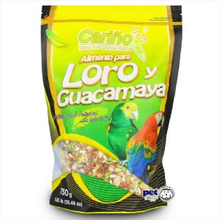 ALIMENTO PARA LOROS Y GUACAMAYAS 750 G