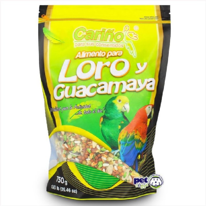 ALIMENTO PARA LOROS Y GUACAMAYAS 750 G