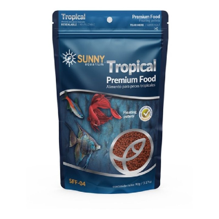 ALIMENTO SUNNY TROPICAL GRANULADO 90GR.