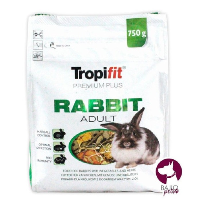 ALIMENTO TROPIFIT RABBIT ADULT 750GRS