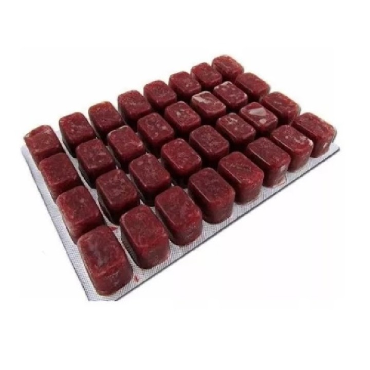 ALIMENTO CONGELADO BLOOD WORMS 100 GRS. EN CUBOS