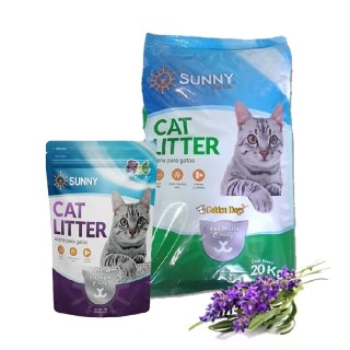 ARENA PARA GATOS CON AROMA LAVANDA 20 KGS