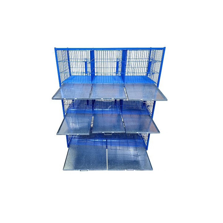 BATERIA DE 8 JAULAS P/HOSP.140X170X60CMS