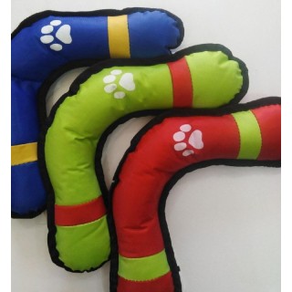 BOOMERANG DE LONA PARA PERRO AZUL