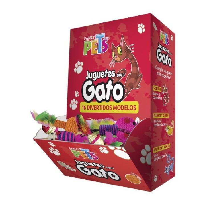 CAJA C/48 JUGUETES P/GATO