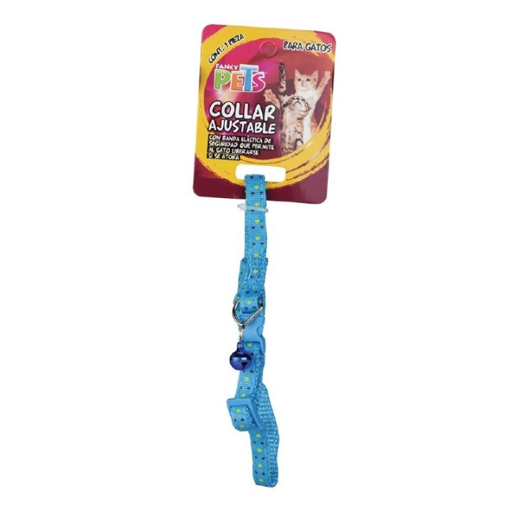 COLLAR DE NYLON C/CASCABEL P/GATO