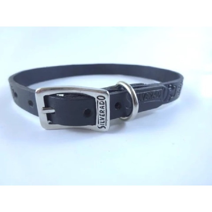 COLLAR PIEL GRABADO 1CM T10 NEGRO
