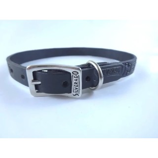 COLLAR PIEL GRABADO 1CM T14 NEGRO