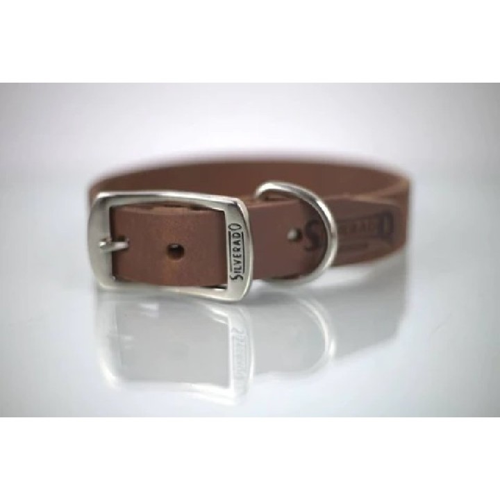 COLLAR PIEL GRABADO 3CM T18 NEGRO