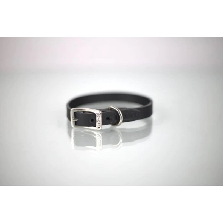 COLLAR PIEL LISO 1CM T14 NEGRO