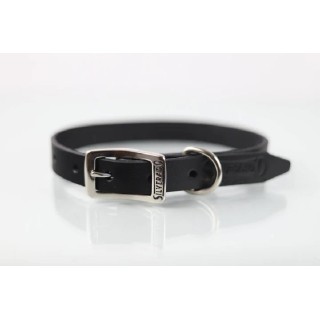 COLLAR PIEL LISO 2CM T18 NEGRO