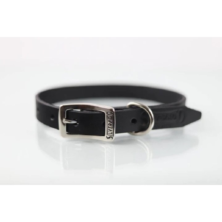 COLLAR PIEL LISO 2CM T18 NEGRO