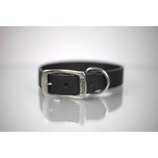 COLLAR PIEL LISO 3CM T24 NEGRO