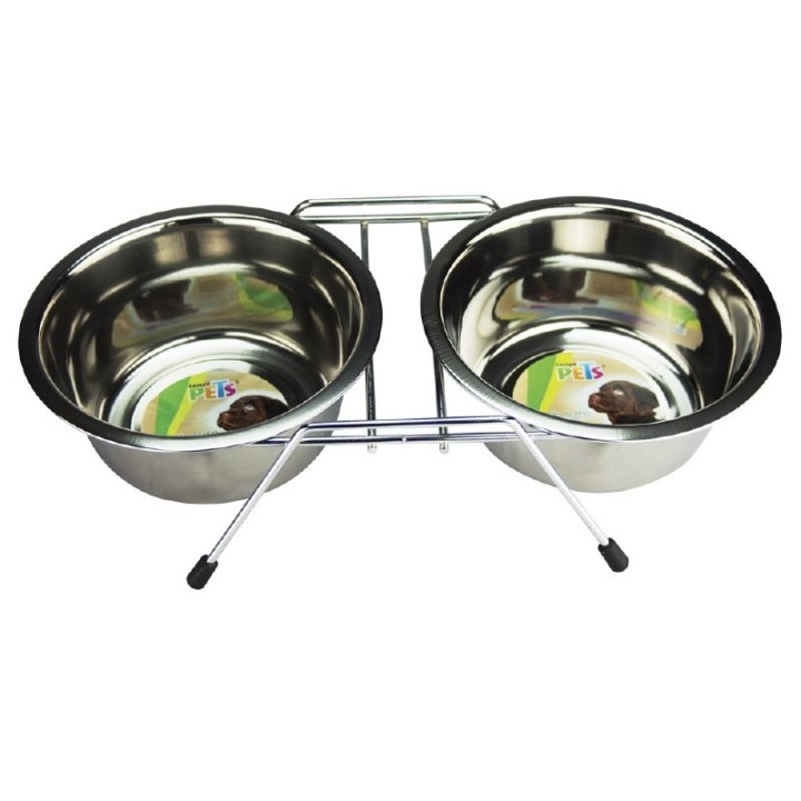 COMEDERO DOBLE C/2 PLATOS A.I. 32OZ