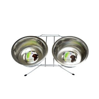 COMEDERO DOBLE C/2 PLATOS A.I. 64OZ