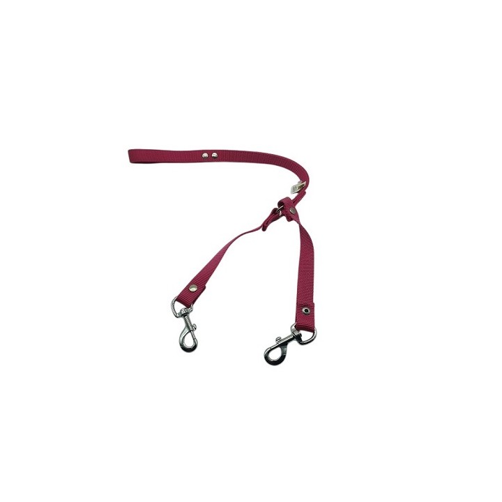 CORREA NYLON 2 CM CHICA PARA 2 PERROS