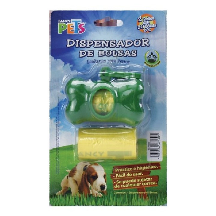 DISPENSADOR C/30 BOLSAS EN FORMA DE HUESO