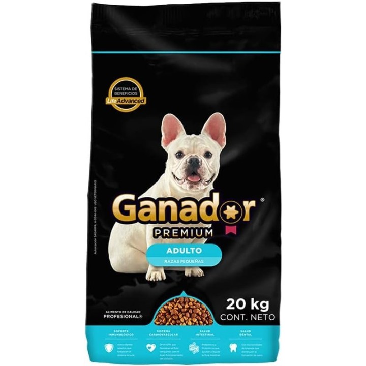 GANADOR PREMIUM ADULTO RAZAS PEQ 20KG