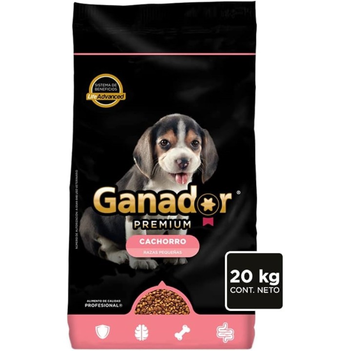 GANADOR PREMIUM CACHORRO RAZAS PEQ 20KGS