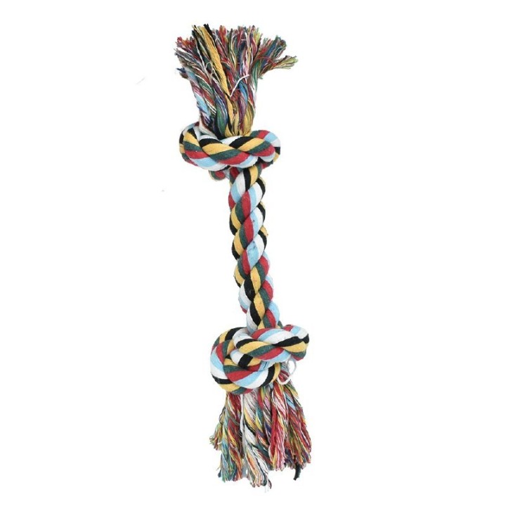HUESO DE HILO MULTICOLOR 30 CM. JUGUETE P/MASCOTA