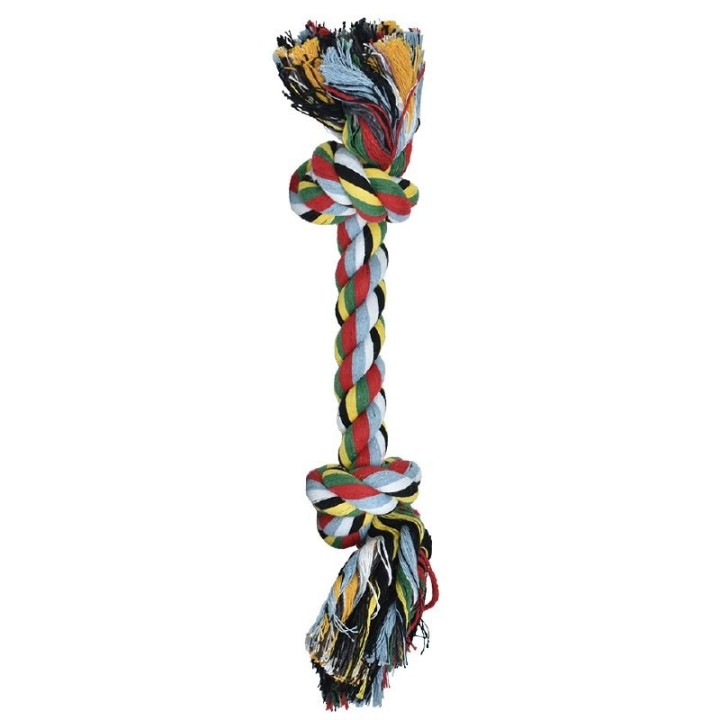 HUESO DE HILO MULTICOLOR 35CM. JUGUETE P/MASCOTA