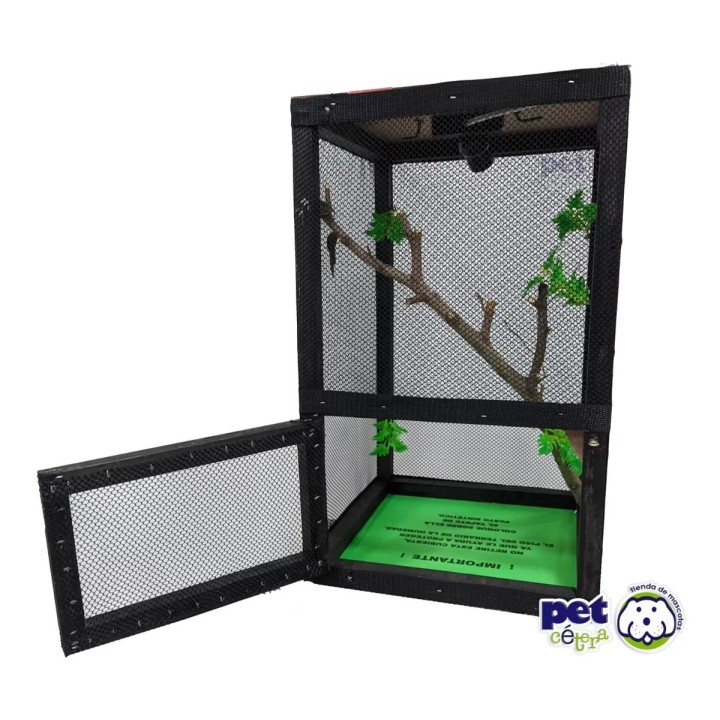 IGUANARIO CHICO FERI 30X30X50CM NEGRO