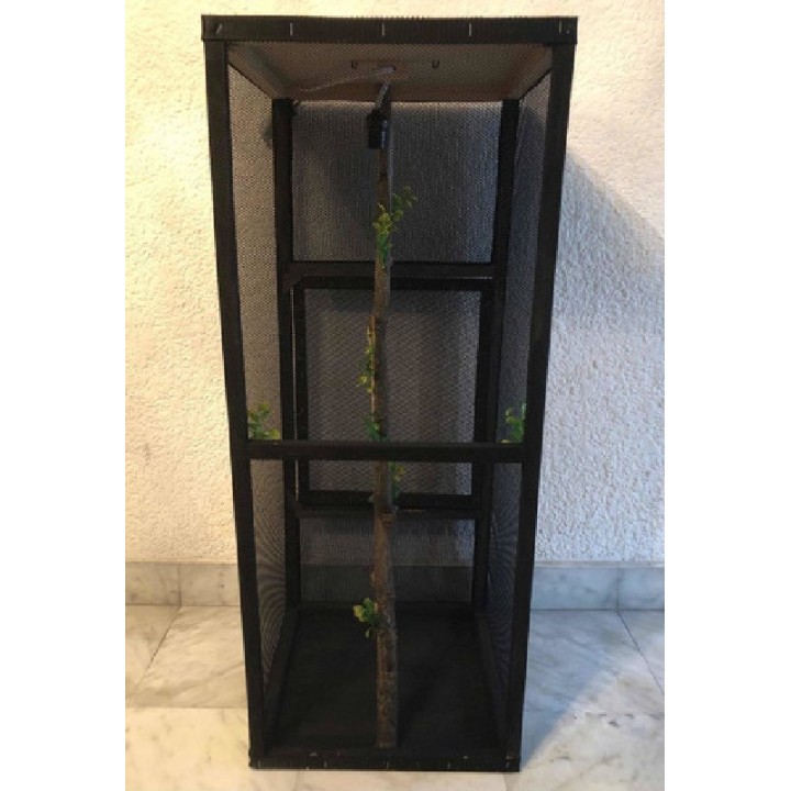 IGUANARIO EXGDE FERI 40X40X100CM NEGRO