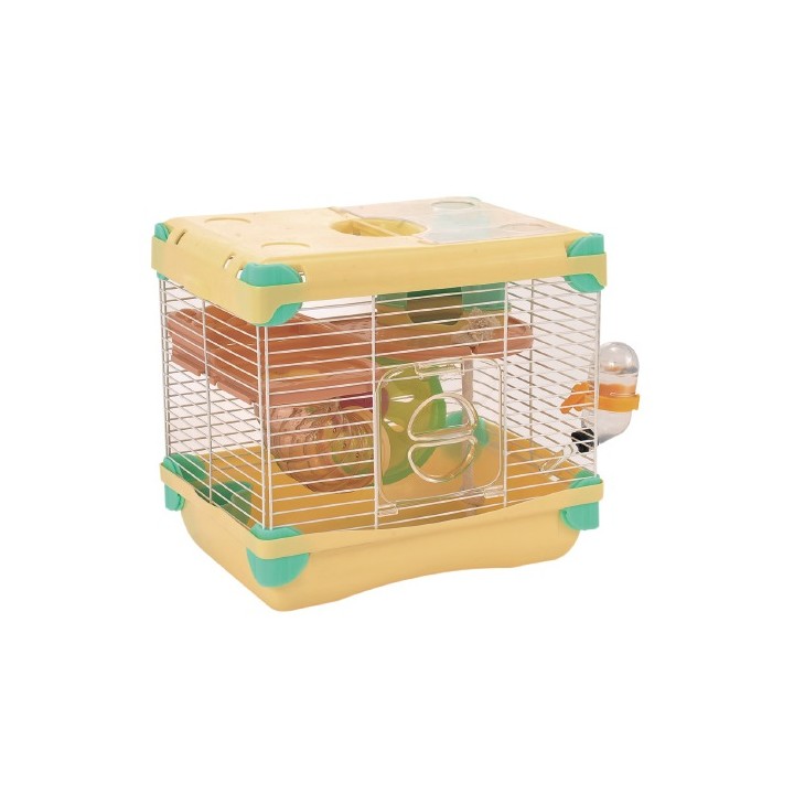 JAULA AMARILLA SUNNY HAMSTER CHICA 1PISO