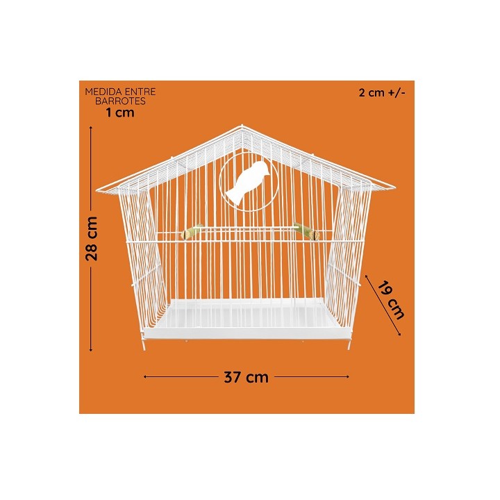 JAULA P/AVE CASITA ECONOMiCA (37X28X19CM)
