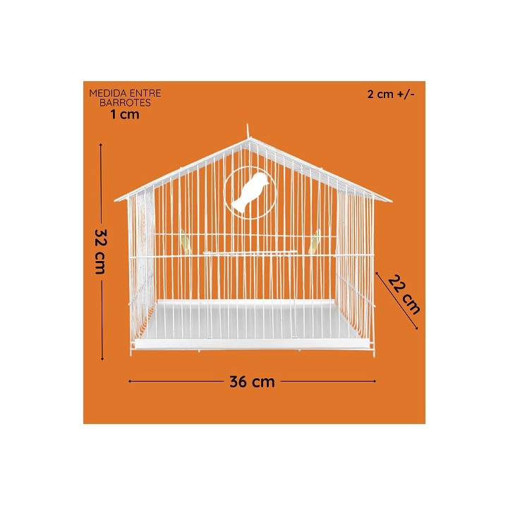 JAULA P/AVE CASITA MEDIANA No.1 (36X32X22CM)
