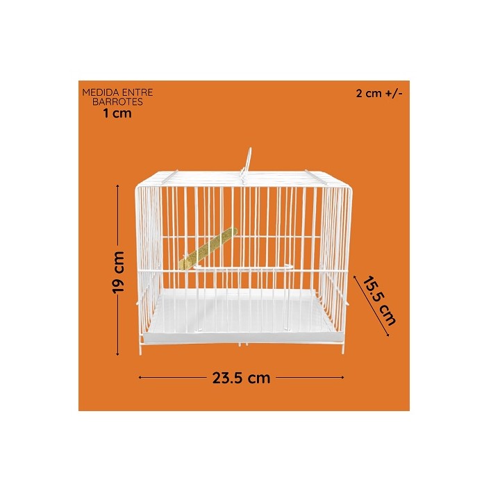 JAULA P/AVE VIAJERA CUADRADA (23X19X15.5CM)