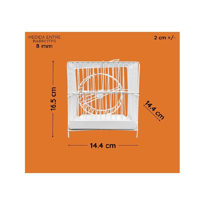 JAULA P/HAMSTER CUBO MINI C/RUEDA