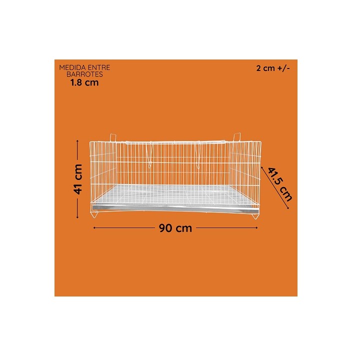 JAULA P/MASCOTAS HORNEADA GDE 90X42X40CM