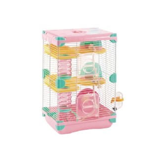 JAULA ROSA SUNNY HAMSTER LAND (2 PISOS)