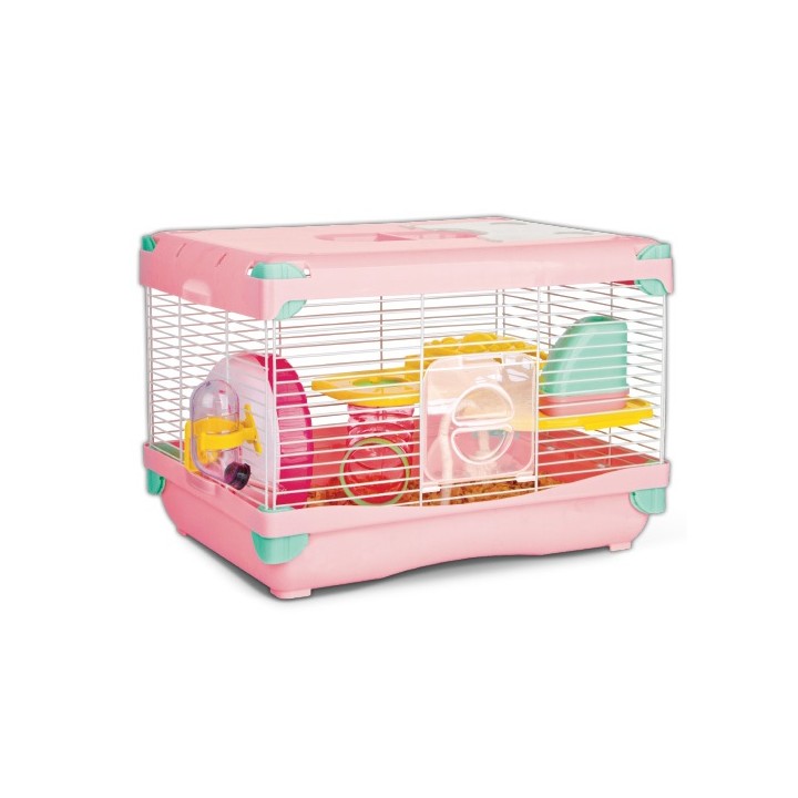 JAULA ROSA SUNNY HAMSTER LAND MED 1PISO