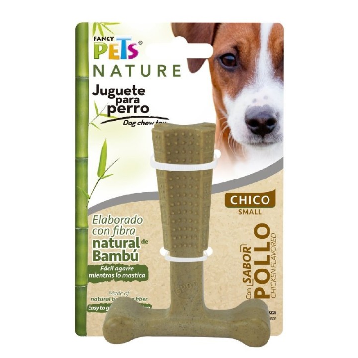 JUGUETE HUESO BAMBU PLUS CH SABOR POLLO