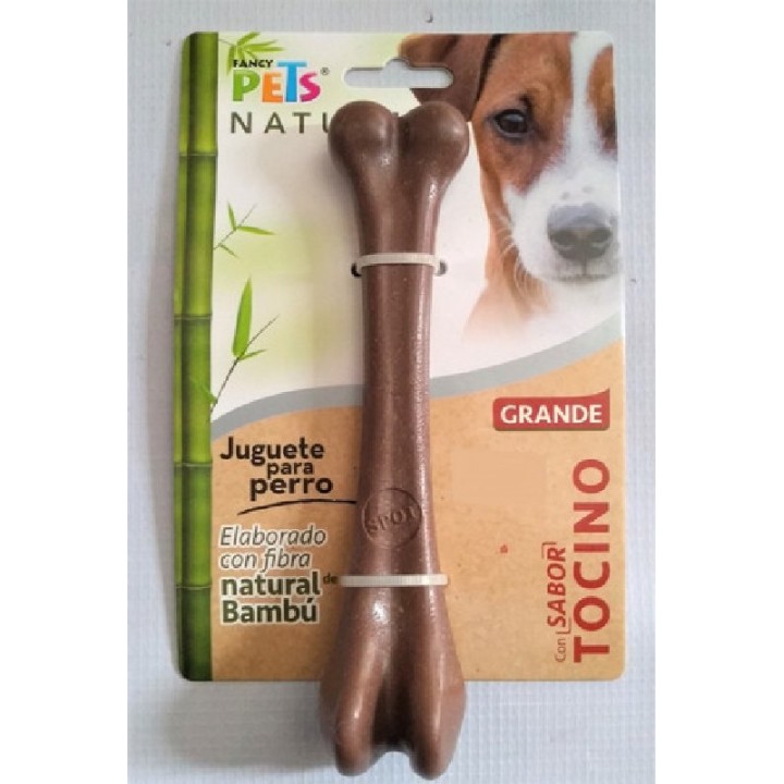 JUGUETE HUESO DE BAMBU GDE TOCINO