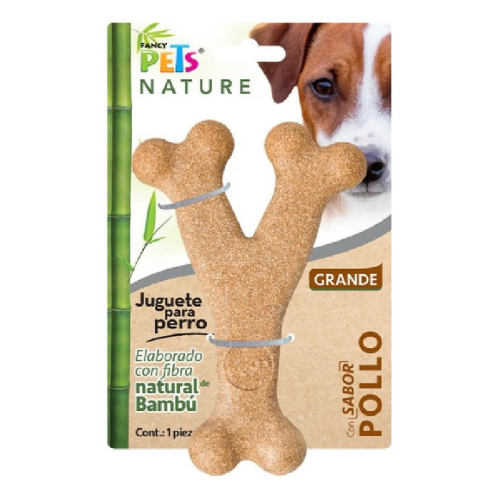 JUGUETE HUESO TRIPLE DE BAMBU GDE T/P