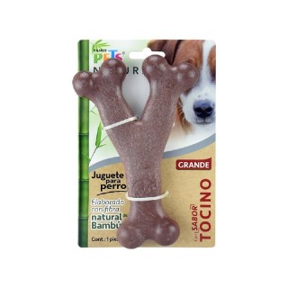 JUGUETE HUESO TRIPLE DE BAMBU GDE TOCINO