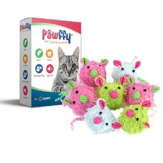 JUGUETE PARA GATOS PAWFFY 30PZ RAT/PLUMA