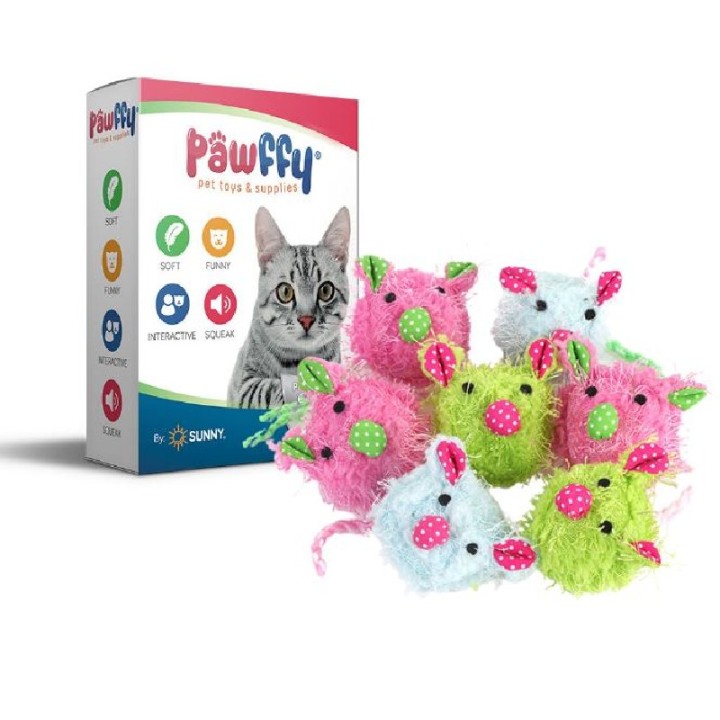 JUGUETE PARA GATOS PAWFFY 30PZ RAT/PLUMA