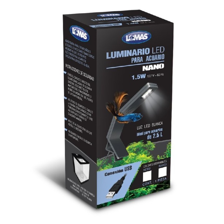 LAMPARA NANO 1.5 W NEGRA/BLANCA