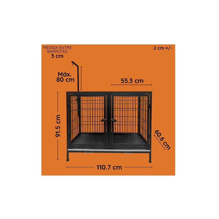 MESA P/ESTETICA AGROPET C/JAULA (100X60X75CM)