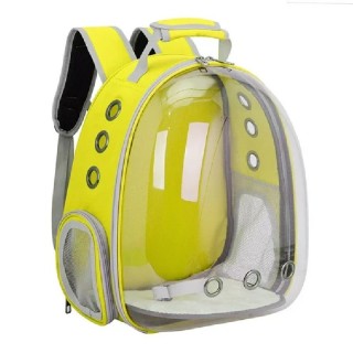 MOCHILA TRANSP SIN BURBUJA TRANSPARENTE AMARILLO