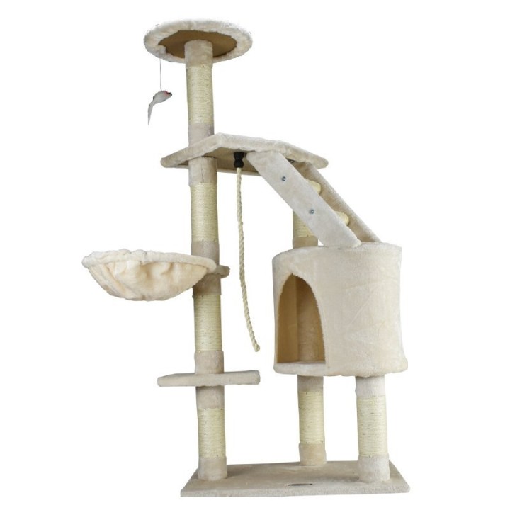 MUEBLE ATENAS P/GATO C/CASA Y HAMACA 120 CMS.