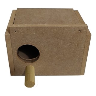 NIDO GRANDE CAJA DE MADERA PARA NINFA 30X23X21 CMS