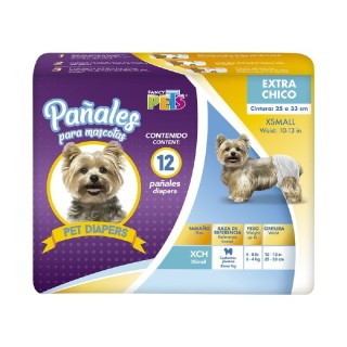 PAÑALES P/PERRO DRY PET XCH 12 PZAS.