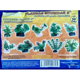 PLANTA PLASTICO SURTIDA 3 50 PZAS.