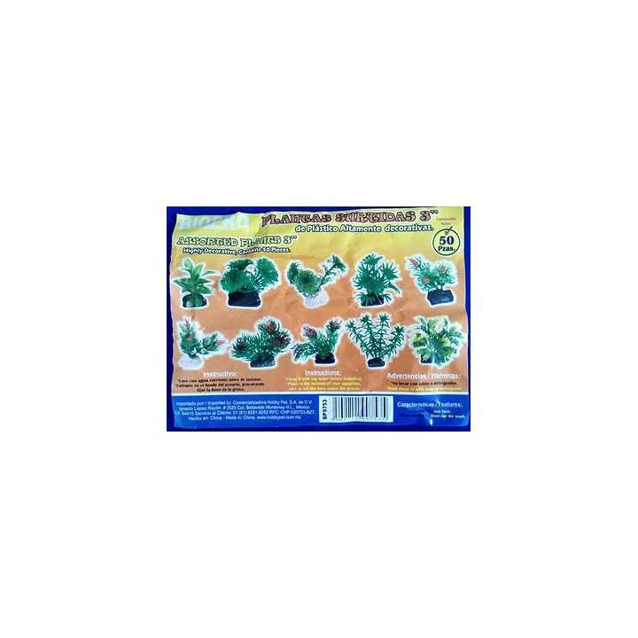 PLANTA PLASTICO SURTIDA 3 50 PZAS.
