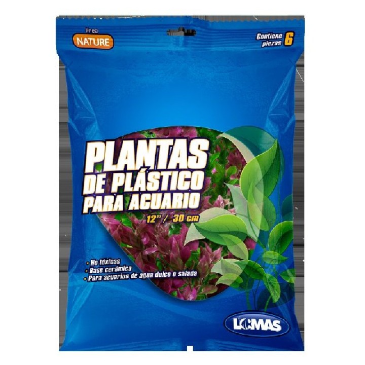 PLANTAS P/ACUARIO 12 30CMS C/6PZA
